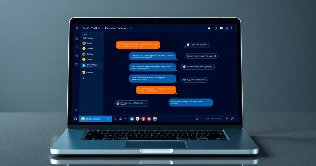 AI chatbot interface handling customer support conversations