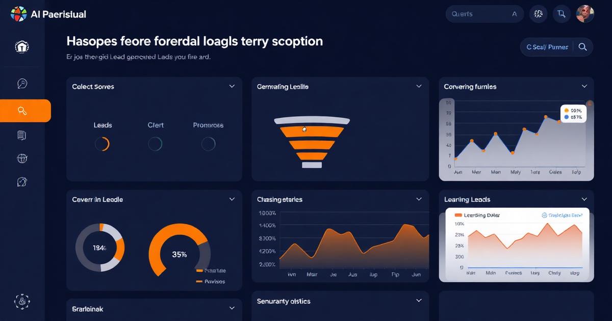AI system scoring and qualifying business leads on a dashboard